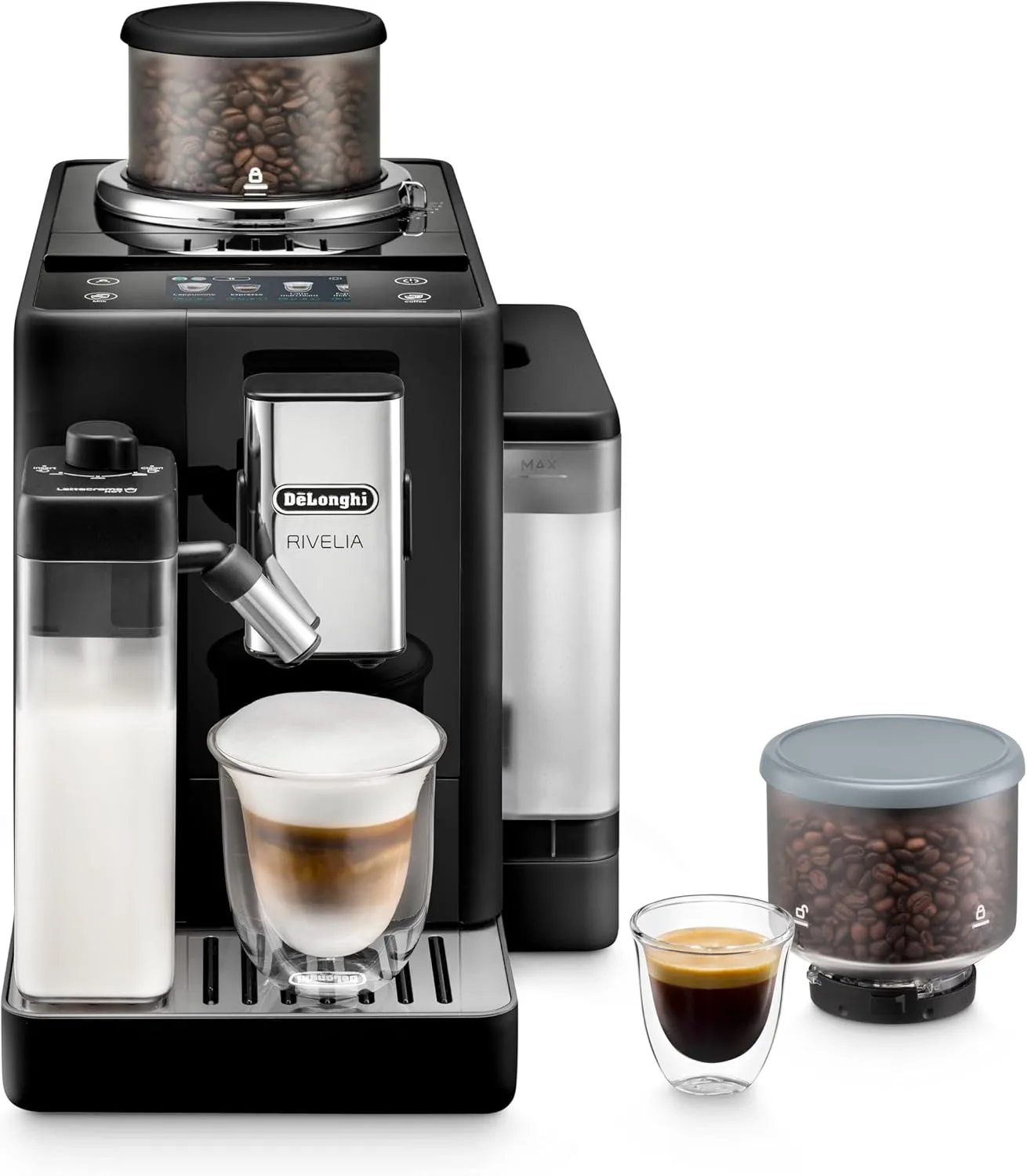 De'Longhi Rivelia Automatic Espresso Machine with Grinder & Milk Frother
